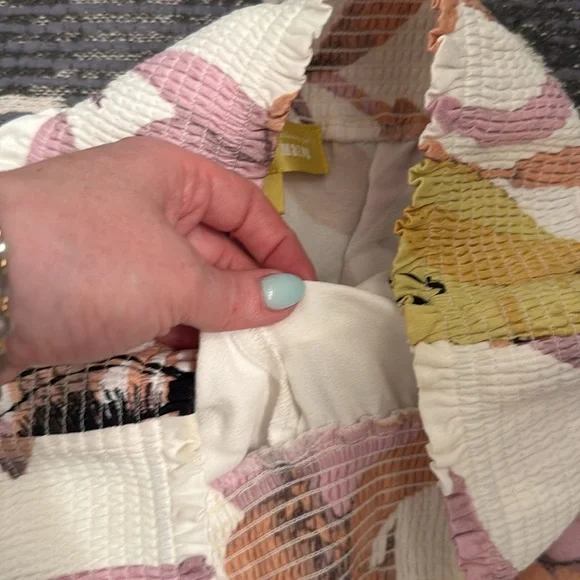 Anthropologie Pia Binazzi Graphic Floral Marine Life Wide Leg Palazzo Pants - Picture 7 of 10